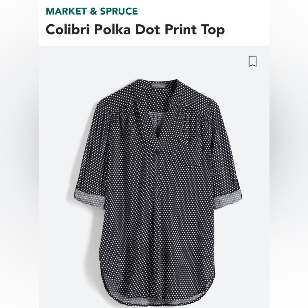 Market & Spruce Colibri Polka Dot Print
Top